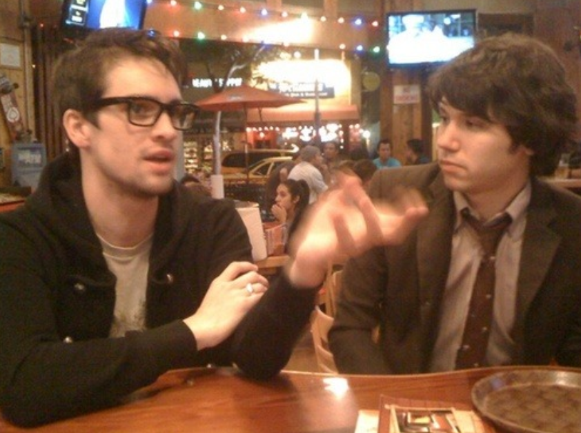 Brendon Urie and Ryan Ross after Panic! at the Disco's 2009 split