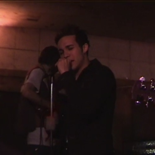A young Pete Wentz performing in hardcore band Arma Angelus (Novena) in 2001