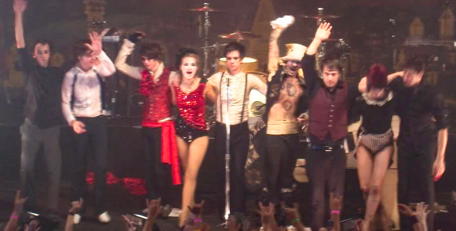 Panic at the Disco performing during Fever era 2006 