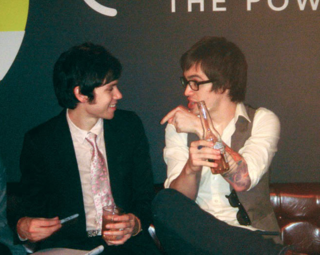 Brendon Urie and Ryan Ross (Ryden) judging the Rock Battle 